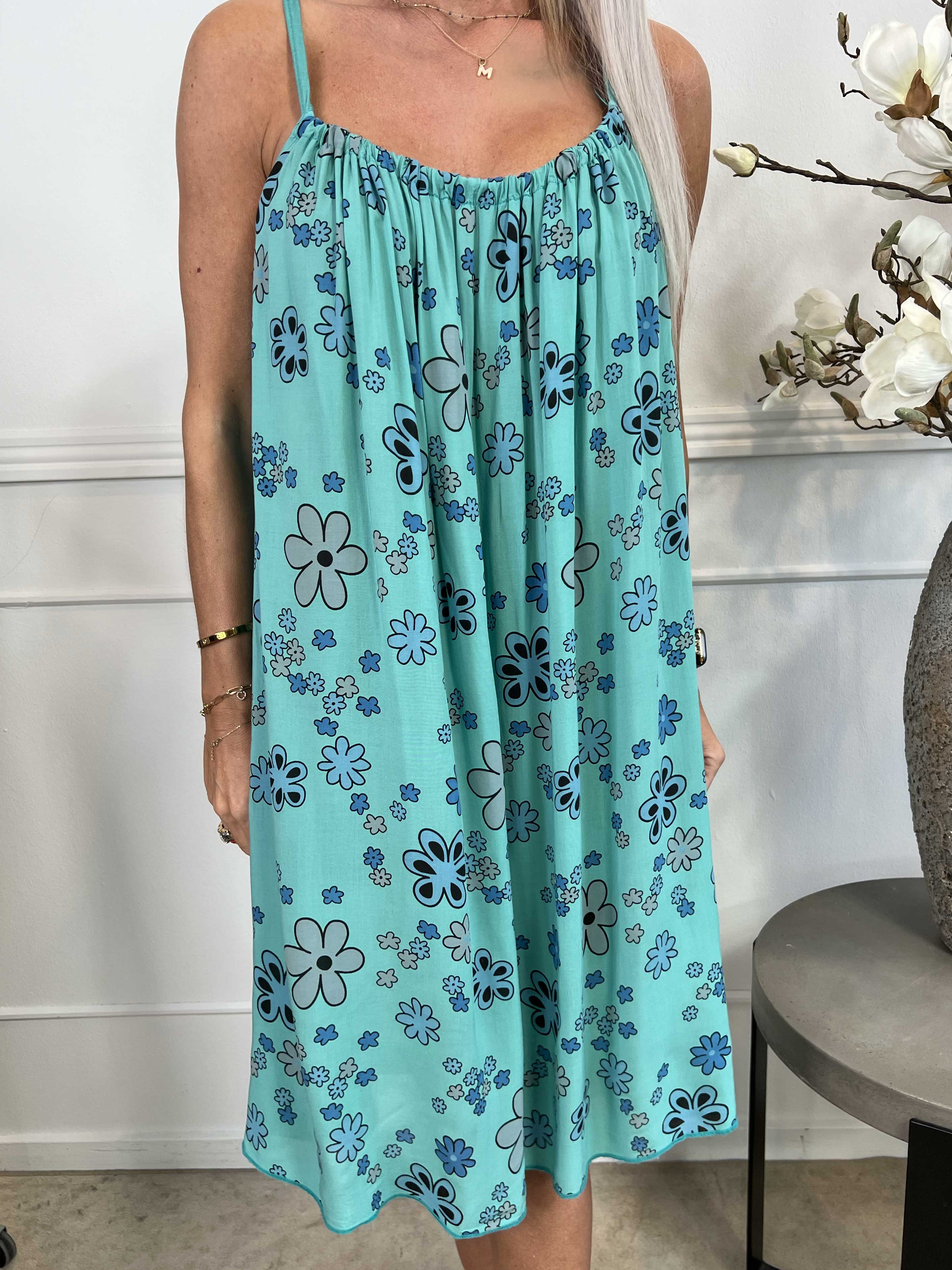 Sunshines Flower - Lätt viskosklänning med blommigt tryck